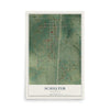 Map of Schulter, Oklahoma, 12 x 18 inch unframed archival matte print