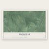 Sequoyah, Oklahoma map print, the full design