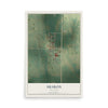 Map of Sharon, Oklahoma, 12 x 18 inch unframed archival matte print