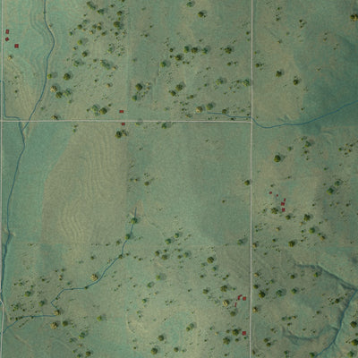 Close-up of the map of Sickles, Oklahoma print showing street and building detail