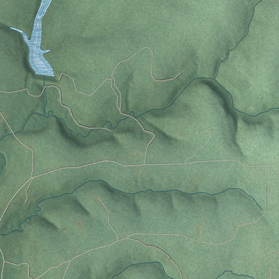 Second close-up of the map of Slick, Oklahoma print showing more streets and buildings
