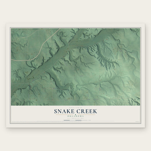 Snake Creek, Oklahoma map print, the full design