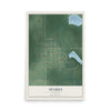 Map of Sparks, Oklahoma, 12 x 18 inch unframed archival matte print