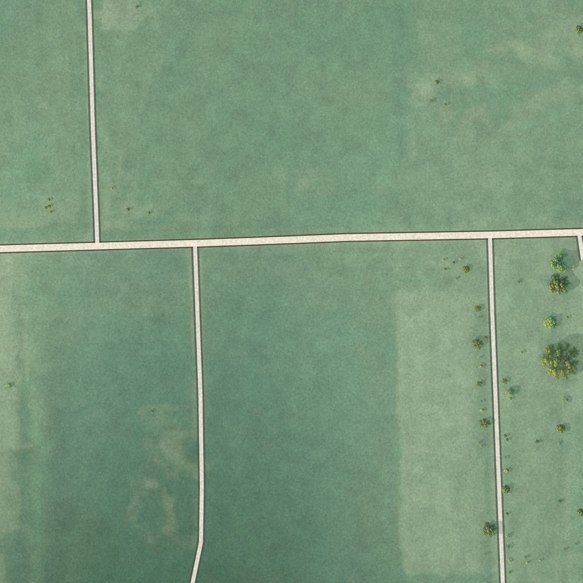Second close-up of the map of Sportsmen Acres, Oklahoma print showing more streets and buildings