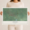 Map of Stigler, Oklahoma, 12 x 18 inch unframed archival matte print