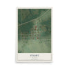 Map of Stuart, Oklahoma, 12 x 18 inch unframed archival matte print