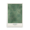Map of Summit, Oklahoma, 12 x 18 inch unframed archival matte print