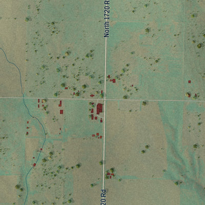 Second close-up of the map of Sweetwater, Oklahoma print showing more streets and buildings