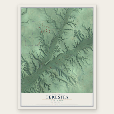 Teresita, Oklahoma map print, the full design