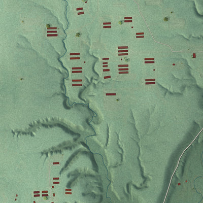 Close-up of the map of Teresita, Oklahoma print showing street and building detail