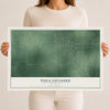 Map of Tullahassee, Oklahoma, 12 x 18 inch unframed archival matte print