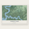 Turkey Ford, Oklahoma map print, the full design