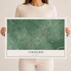 Map of Verdigris, Oklahoma, 12 x 18 inch unframed archival matte print