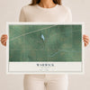Map of Warwick, Oklahoma, 12 x 18 inch unframed archival matte print