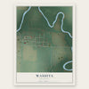 Washita, Oklahoma map print, the full design