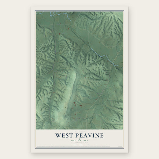 West Peavine, Oklahoma map print, the full design