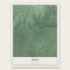 Zion, Oklahoma map print, the full design
