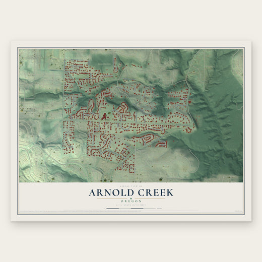Arnold Creek, Oregon map print, the full design