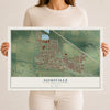 Map of Aumsville, Oregon, 12 x 18 inch unframed archival matte print