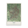 Map of Bend, Oregon, 12 x 18 inch unframed archival matte print