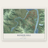 Bunker Hill, Oregon map print, the full design