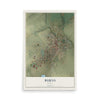 Map of Burns, Oregon, 12 x 18 inch unframed archival matte print