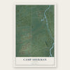 Camp Sherman, Oregon map print, the full design