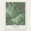 Chehalem, Oregon map print, the full design