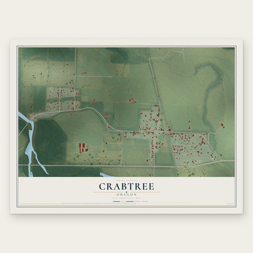 Crabtree, Oregon map print, the full design
