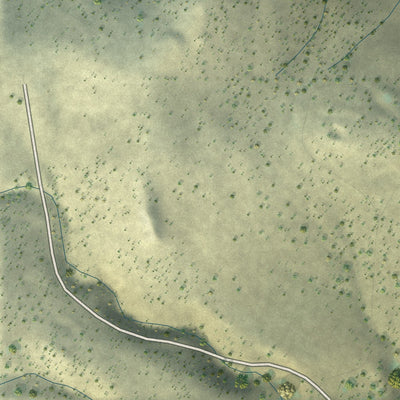 Second close-up of the map of Dayville, Oregon print showing more streets and buildings
