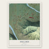 Dillard, Oregon map print, the full design