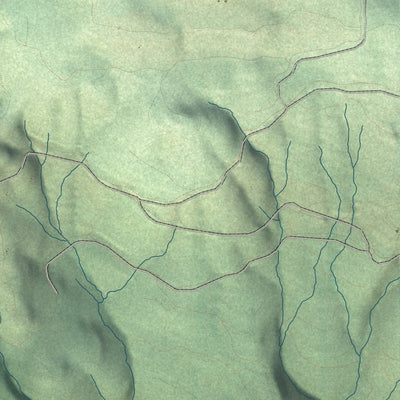 Close-up of the map of Dorena, Oregon print showing street and building detail