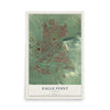 Map of Eagle Point, Oregon, 12 x 18 inch unframed archival matte print