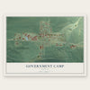 Government Camp, Oregon map print, the full design