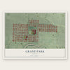 Grant Park, Oregon map print, the full design