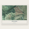 Hillside, Oregon map print, the full design