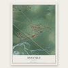 Idaville, Oregon map print, the full design