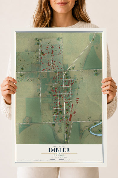 Map of Imbler, Oregon, 18 x 24 inch unframed archival matte print