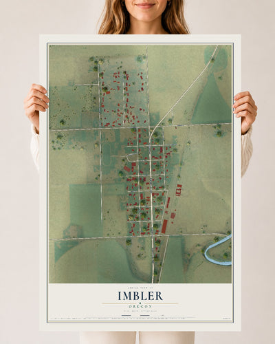 Map of Imbler, Oregon, 24 x 36 inch unframed archival matte print
