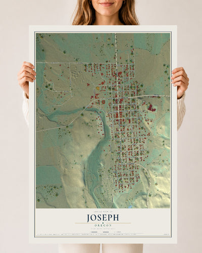 Map of Joseph, Oregon, 24 x 36 inch unframed archival matte print