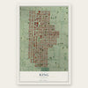 King, Oregon map print, the full design
