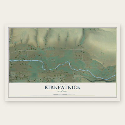 Kirkpatrick, Oregon map print, the full design