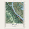 Linnton, Oregon map print, the full design