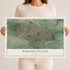 Map of Marlene Village, Oregon, 12 x 18 inch unframed archival matte print