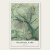 Marshall Park, Oregon map print, the full design