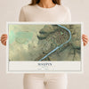 Map of Maupin, Oregon, 12 x 18 inch unframed archival matte print