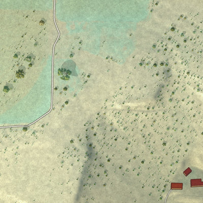 Second close-up of the map of Maupin, Oregon print showing more streets and buildings