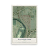 Map of Maywood Park, Oregon, 12 x 18 inch unframed archival matte print