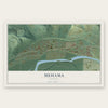 Mehama, Oregon map print, the full design