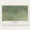 Mission, Oregon map print, the full design